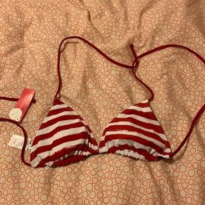 Red white and blue swim suit top